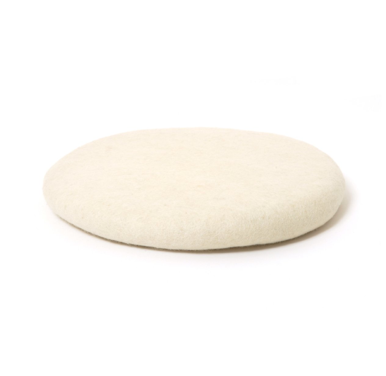 Coussin Chakati rond en feutre - Naturel